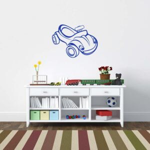 GLIX Little car - autocolant de perete Albastru 70 x 50 cm