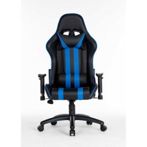 Scaun gaming SIG 003, funcție șezlong, 180 grade, Negru/Albastru