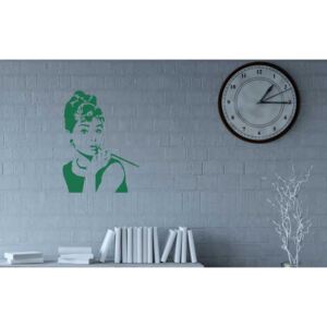 GLIX Audrey Hepburn - autocolant de perete Verde deschis 55 x 75 cm
