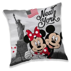 Jerry Fabrics Pernă Mickey și Minnie în New York, 40 x 40 cm