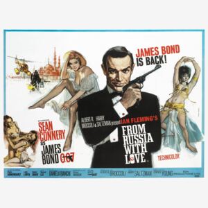 Tablou Canvas James Bond - From Russia With Love - Painting, (60 x 80 cm)