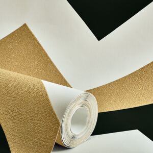 Arthouse Tapet - Glitterati Chevron Black and Gold