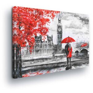 Tablou - Red-gray Big Ben 40x40 cm