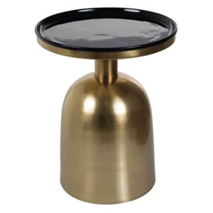 Masuta de cafea rotunda din metal ø37,5xh46cm Ikon Brass/Black | ZAGO