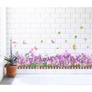 Sticker perete / geam Purple Flowers