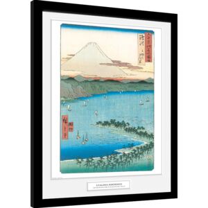 Hiroshige - The Pine Beach At Miho Afiș înrămat