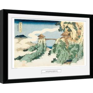 Hokusai - The Hanging Cloud Bridge Afiș înrămat