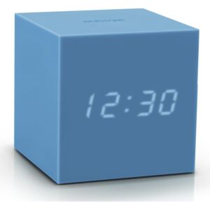 Ceas deșteptător cu LED Gingko Gravity Cube, albastru