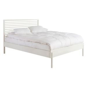 Ramă pat din lemn de mesteacăn Kiteen Lennu, 208 x 165 cm, alb