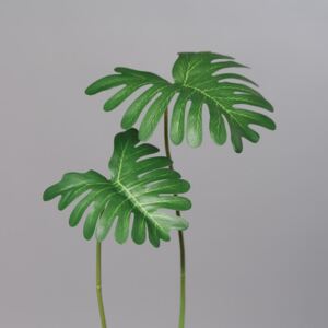 Frunze artificiale de Filodendron verde - 15/18 cm