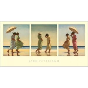 Summer Days Triptych Reproducere, Jack Vettriano, (70 x 36 cm)