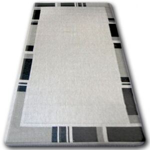 Covor sisal Floorlux 20195 argintiu si negru 60x110 cm
