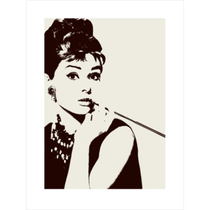 Audrey Hepburn - cigarello Reproducere, (60 x 80 cm)