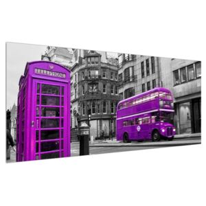 Tablou cu Londra în culori violete (Modern tablou, K011881K12050)