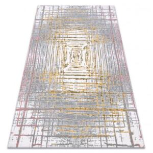 Covor acril USKUP Abstracțiune 353 fildeş / galben 80x150 cm
