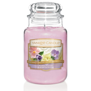 Yankee Candle lumanare roz parfumata Floral Candy Classic mare