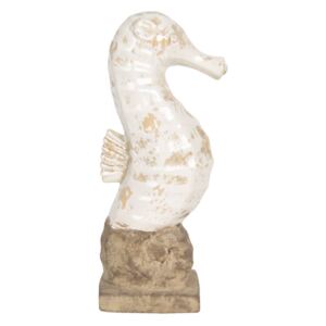 Figurina din ceramica alb antichizat Calut de Mare 19 cm x 14 cm x 43 h