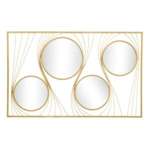 Oglindă de perete Infinity, 96,5x61x2 cm, metal/ sticla, auriu