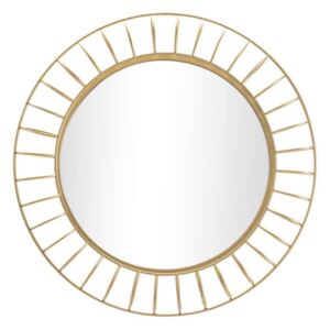 Oglindă de perete Glam, 81x81x8,9 cm, metal/ sticla, auriu