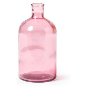 Vază din sticlă La Forma Semplice, înălțime 22 cm, roz
