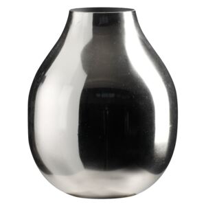 Vaza decorativa din metal, argintie 12x15cm
