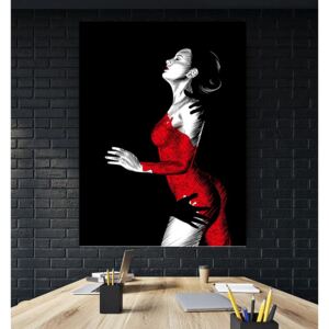 Tablou canvas Girl in Red 100x70 cm