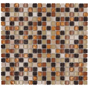 Mozaic sticla-piatra naturala XCM M830 bej/maro 32,2x30,5 cm