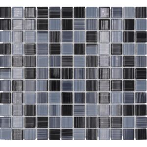 Mozaic sticla CM 4300 mix alb-gri 30,2x32,7 cm