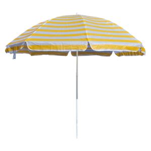 Astoreo Umbrela pentru plaja dungi galbene diametru 230 cm, inaltime 212