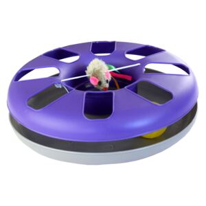 Astoreo Disc cu minge de joc pentru pisici multicolor diametru 24 cm