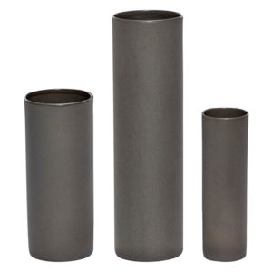 Set vaze gri din portelan 3x12, 6x14 si 7x23 cm Hubsch
