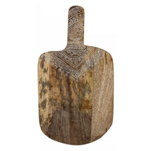 Tocator oval maro din lemn de mango 21x38 cm Mango Bloomingville