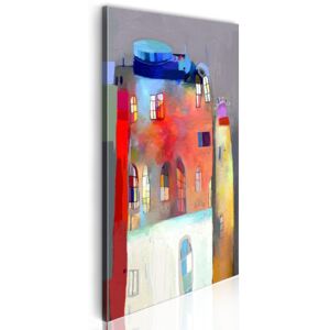 Tablou pe pânză - Rainbow-hued house 40x80 cm