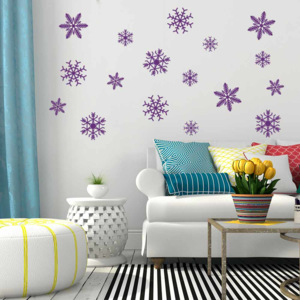 Snowflakes - autocolant de perete Mov 50 x 35 cm