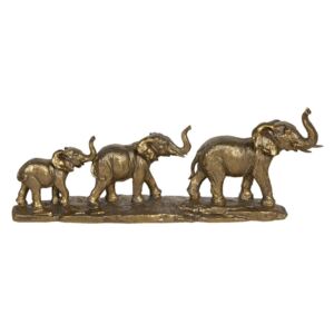 Figurine din polirasina auriu antic Elefanti 45 cm x 9 cm x 17 h