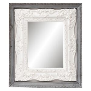 Oglinda decorativa perete lemn gri alb 41*4*47 cm