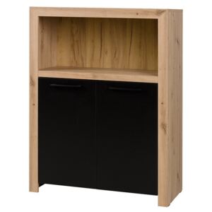 Cabinet TNE4 Artisan stejar + negru mat