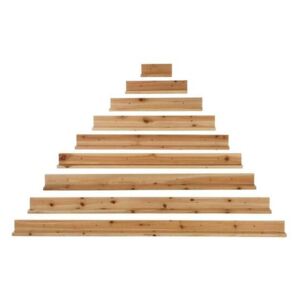 Scale Raft perete piramida, Lemn, Bej