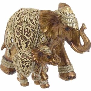 Elefanti decor din rasina Gold
