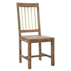 Set 2 scaune din lemn sheesham Mauro Ferretti Elegant