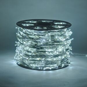 DecoLED LED șirag 100 m, alb rece cu efect FLASH, 1000 diode, cablu alb