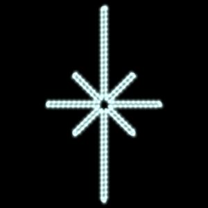 Stea luminoasă Polaris LED decoLED, 55 x 45 cm, alb rece