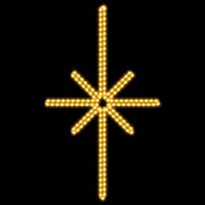 Stea luminoasă Polaris LED decoLED, 75 x 60 cm, alb cald
