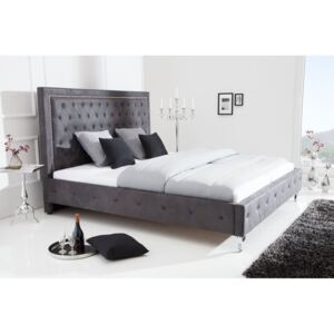 Pat dormitor gri inchis 180x200cm Extravagancia Bed Antique Grey | INVICTA INTERIOR