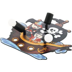 Plafoniera San Carlo E27 max. 3x40W, corabie pirati, pentru camera copiilor