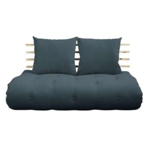 Sofa extensibilă textil albastru petrol Shin Sano Natur