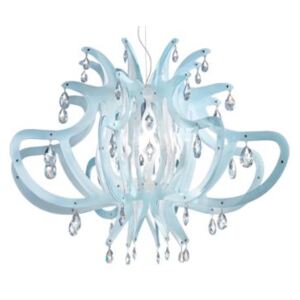 Medusa - Candelabru albastru cu 56 de cristale