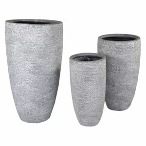 Set 3 ghivece Utah High Vase Washed Grey S3