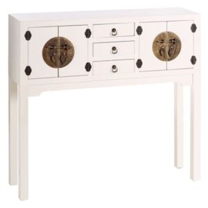 Consola CONSOLE 4 DOORS AND 3 DRAWERS WHITE 95 X 26 X 90 CM