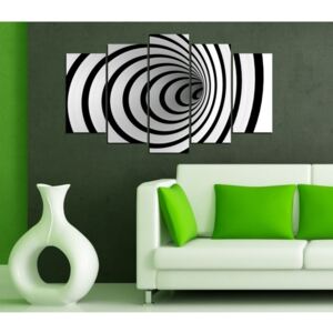 Tablou din mai multe piese 3D Art Illusion, 102 x 60 cm, negru - alb